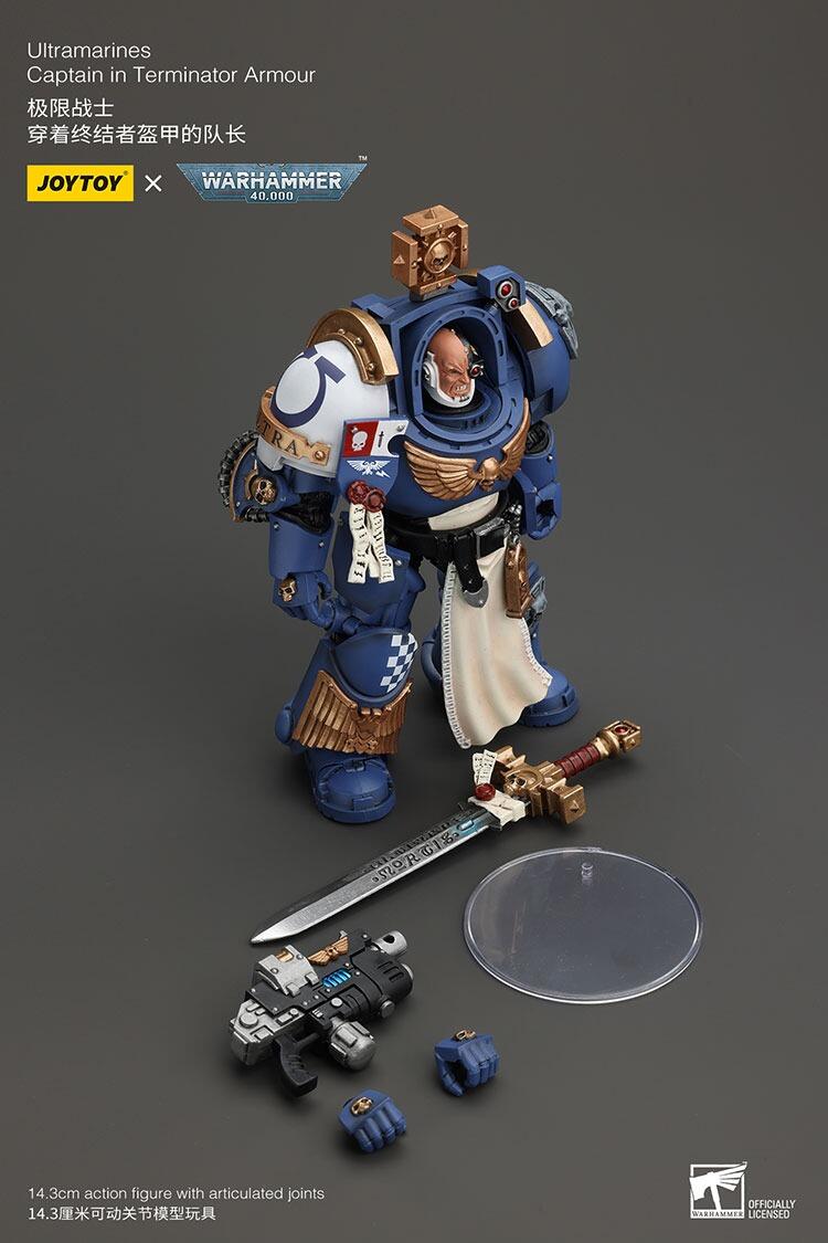 Captain in Terminator Armour with storm bolter and power weapon