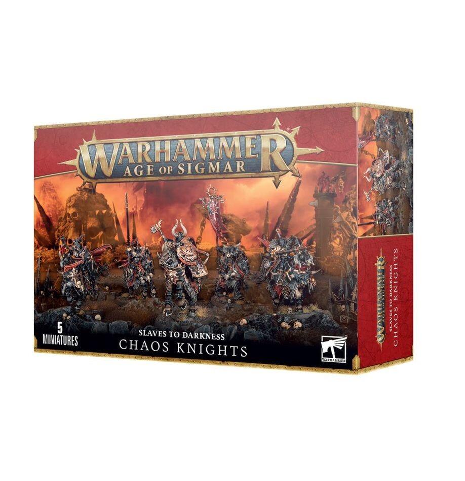 Chaos Knights front view in charge formation