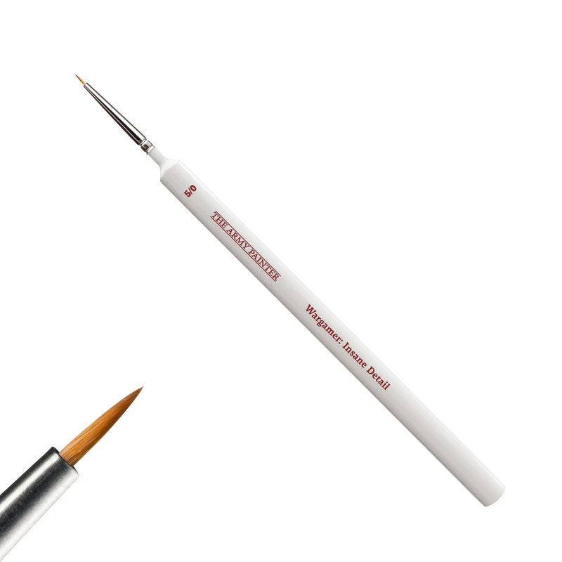 Brush in profile and tip detail.