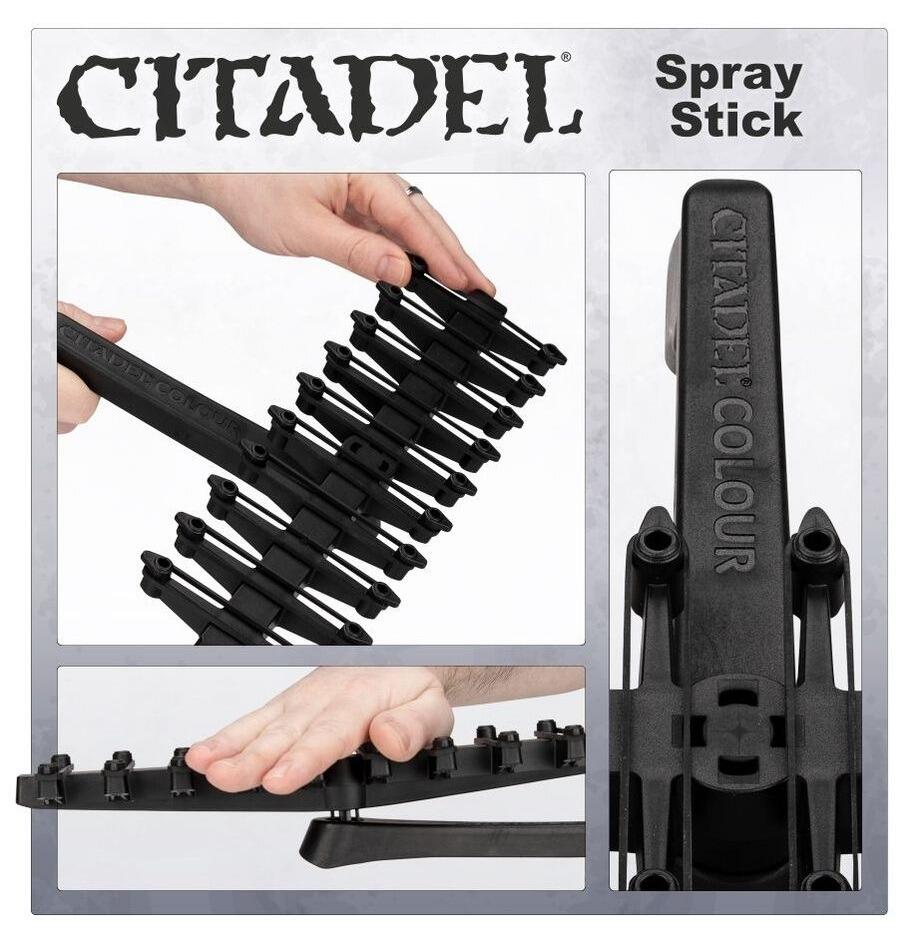 Citadel Colour Spray Stick, Holds miniatures firmly for spraying basecoats 4