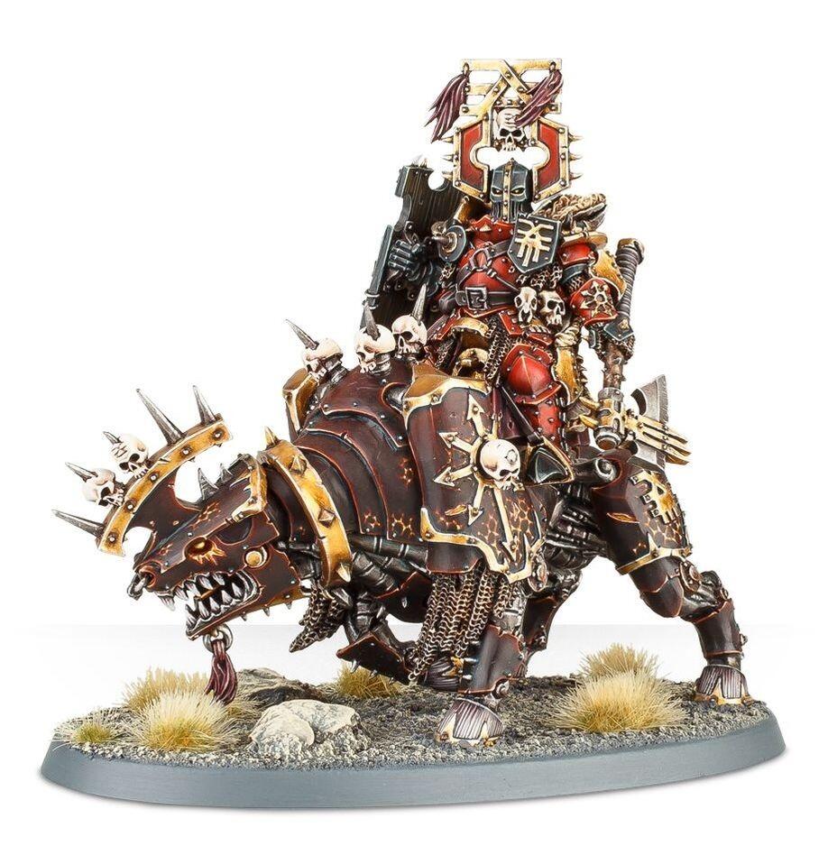 Khorne Bloodbound Lord on Juggernaut painted model