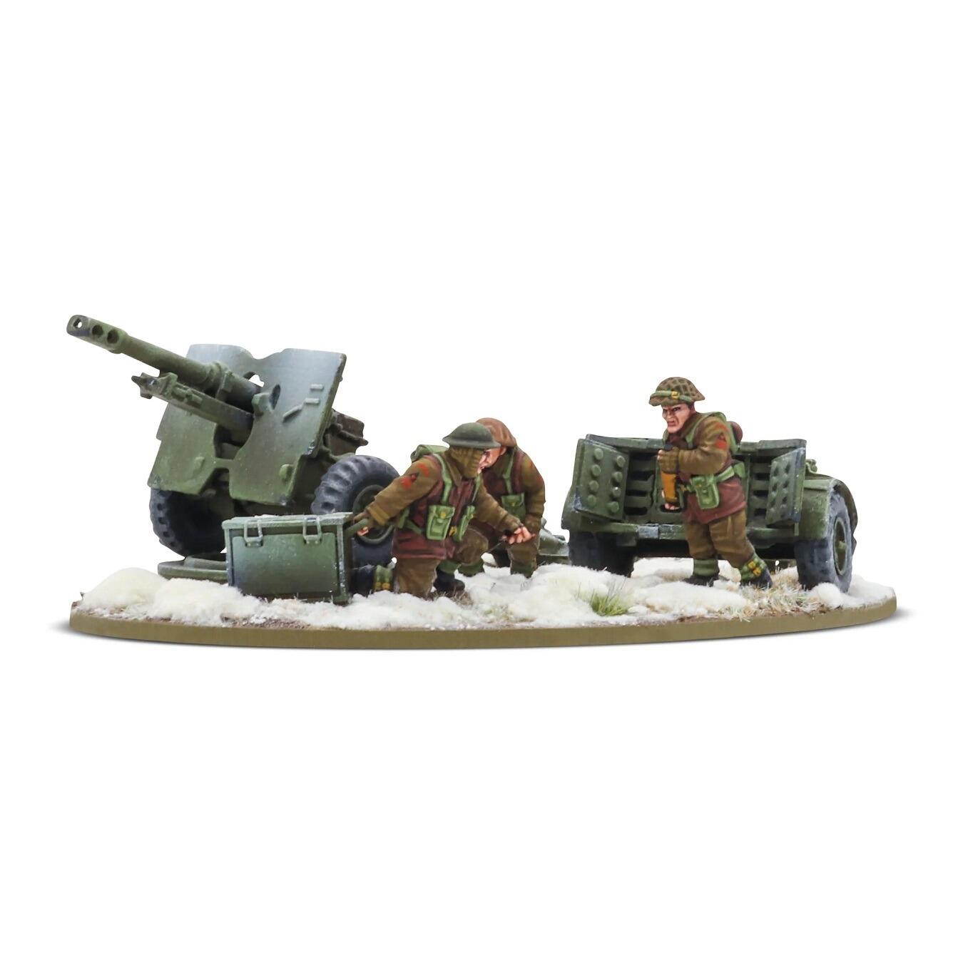 25-Pdr Light Howitzer with British Infantry Winter Crew – Bolt Action