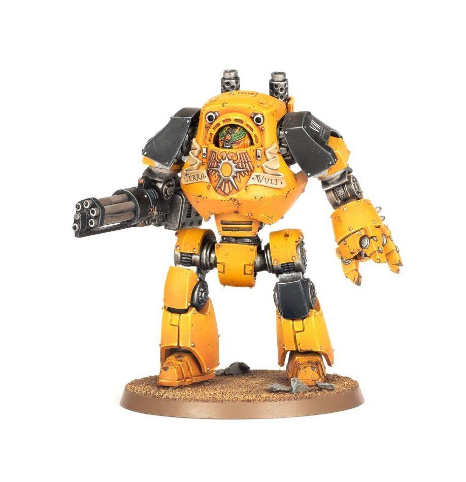 Contemptor Dreadnought front view with twin weapons