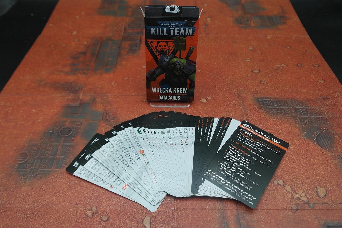 Pre-Loved Kill Team Wrecka Krew Datacards | Warmodels.co.uk