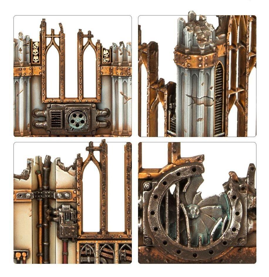 Warhammer 40,000 Sector Imperialis Ruins, A set of 4 modular ruined city sections for your gaming table 3
