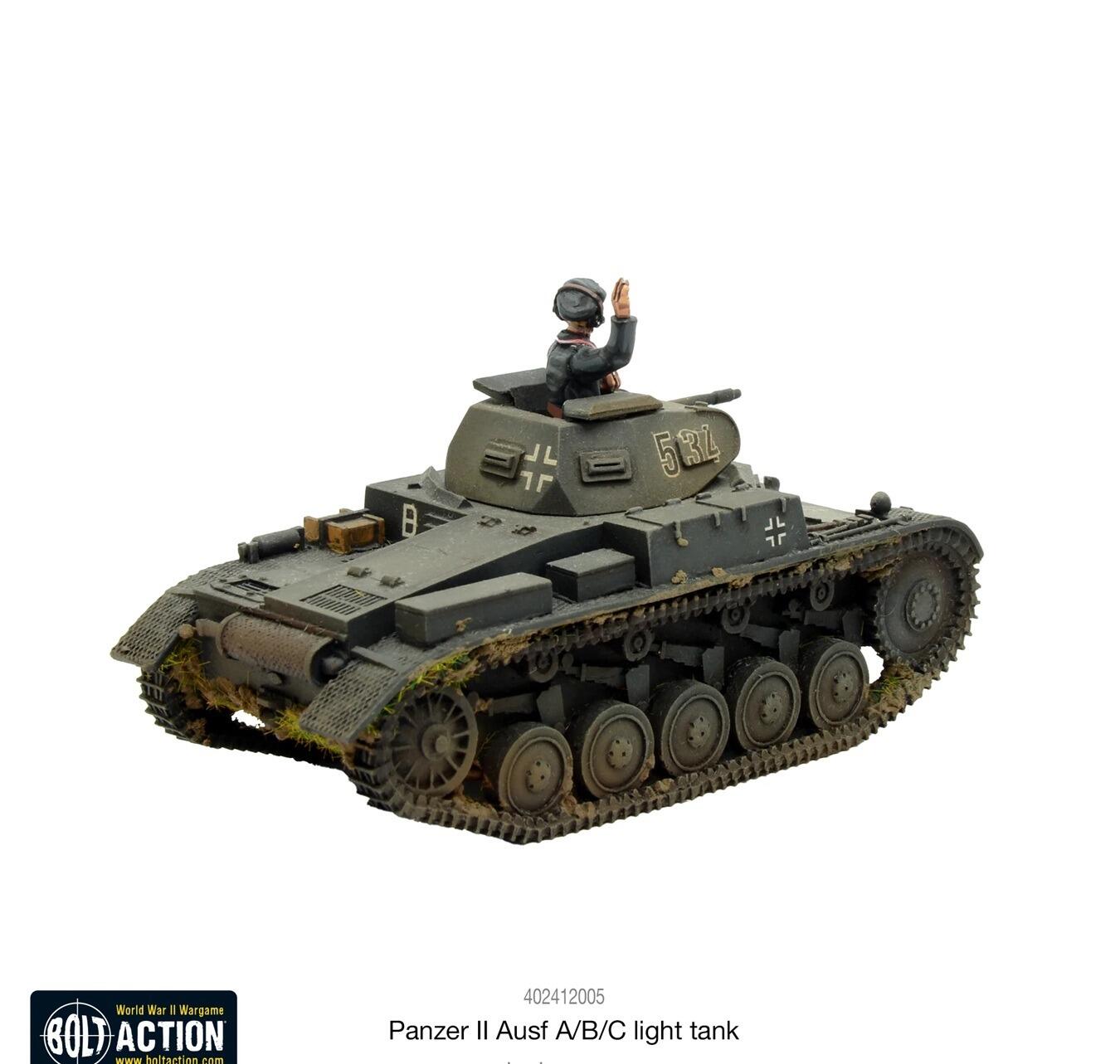 Panzer II Ausf. A/B/C Miniature Tank – Bolt Action WWII Wargaming