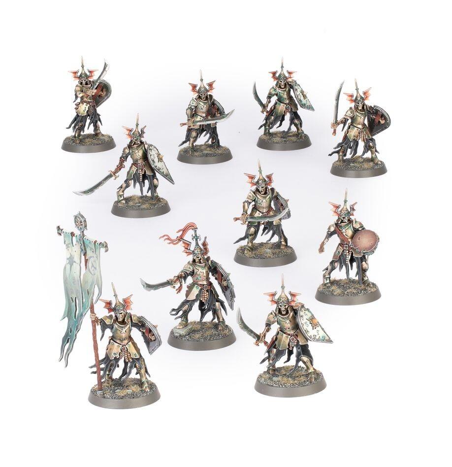 Painted Barrow Guard with swords and shields