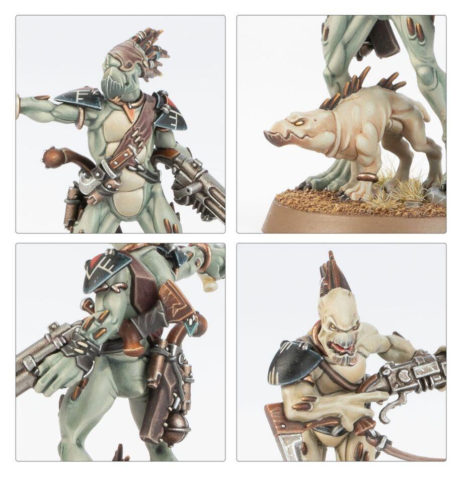 Kroot rifle-armed warriors in dynamic poses