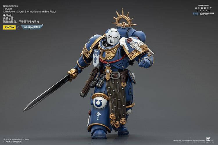 Power sword and storm shield detailing on Torvald