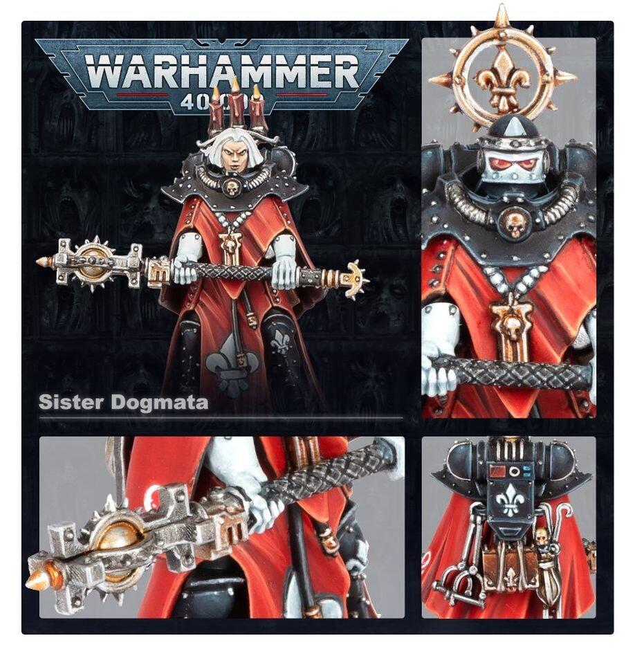 Close-up of Dogmata’s armour and purity seals