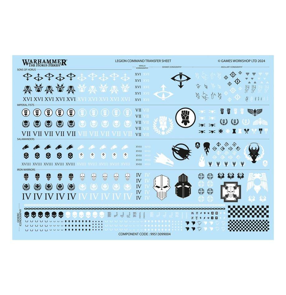 Horus Heresy Infantry Transfer Sheet