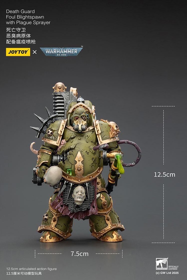 Painted figure showing Nurgle rot and grime