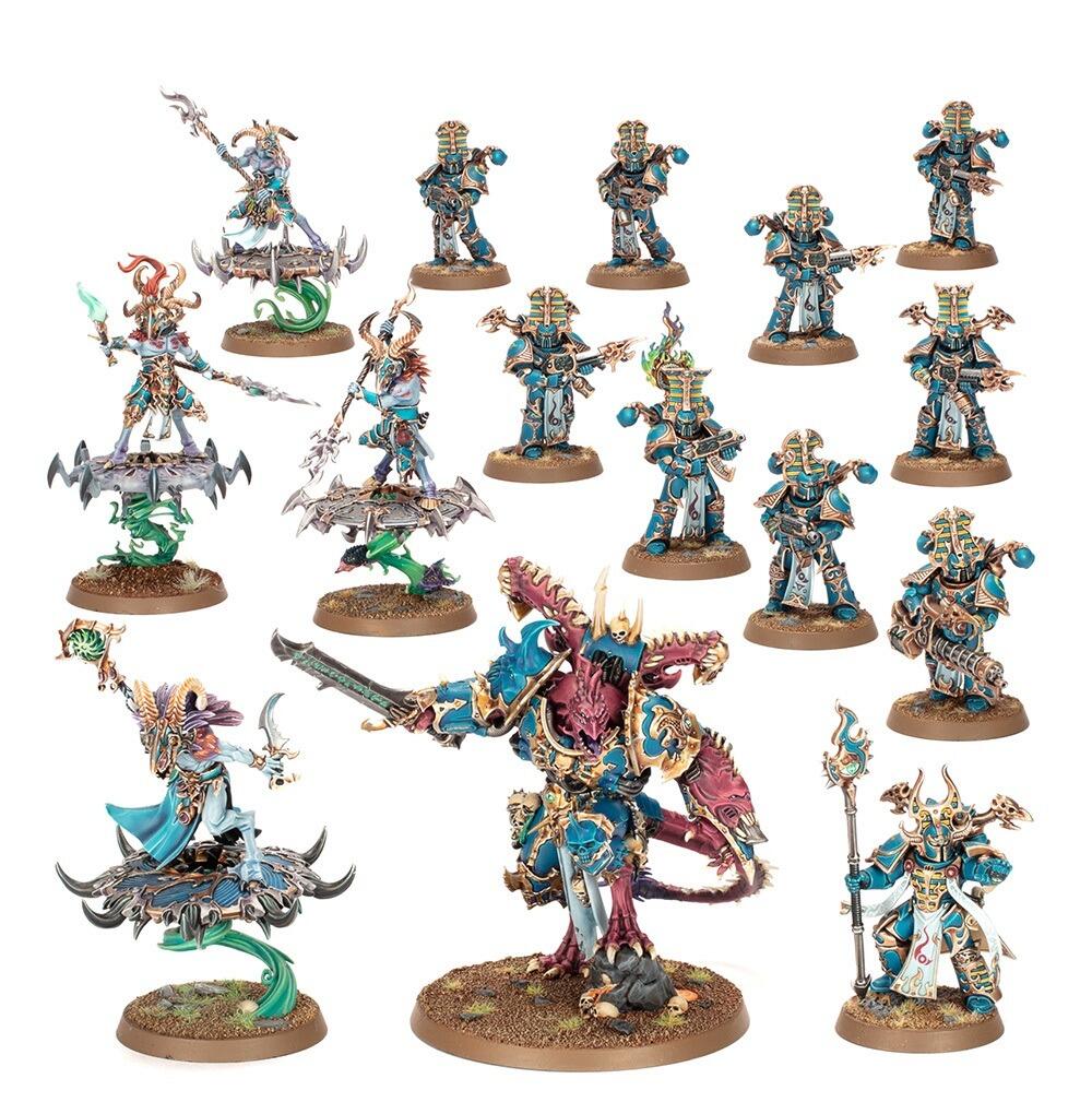Combat Patrol: Thousand Sons box contents fully assembled