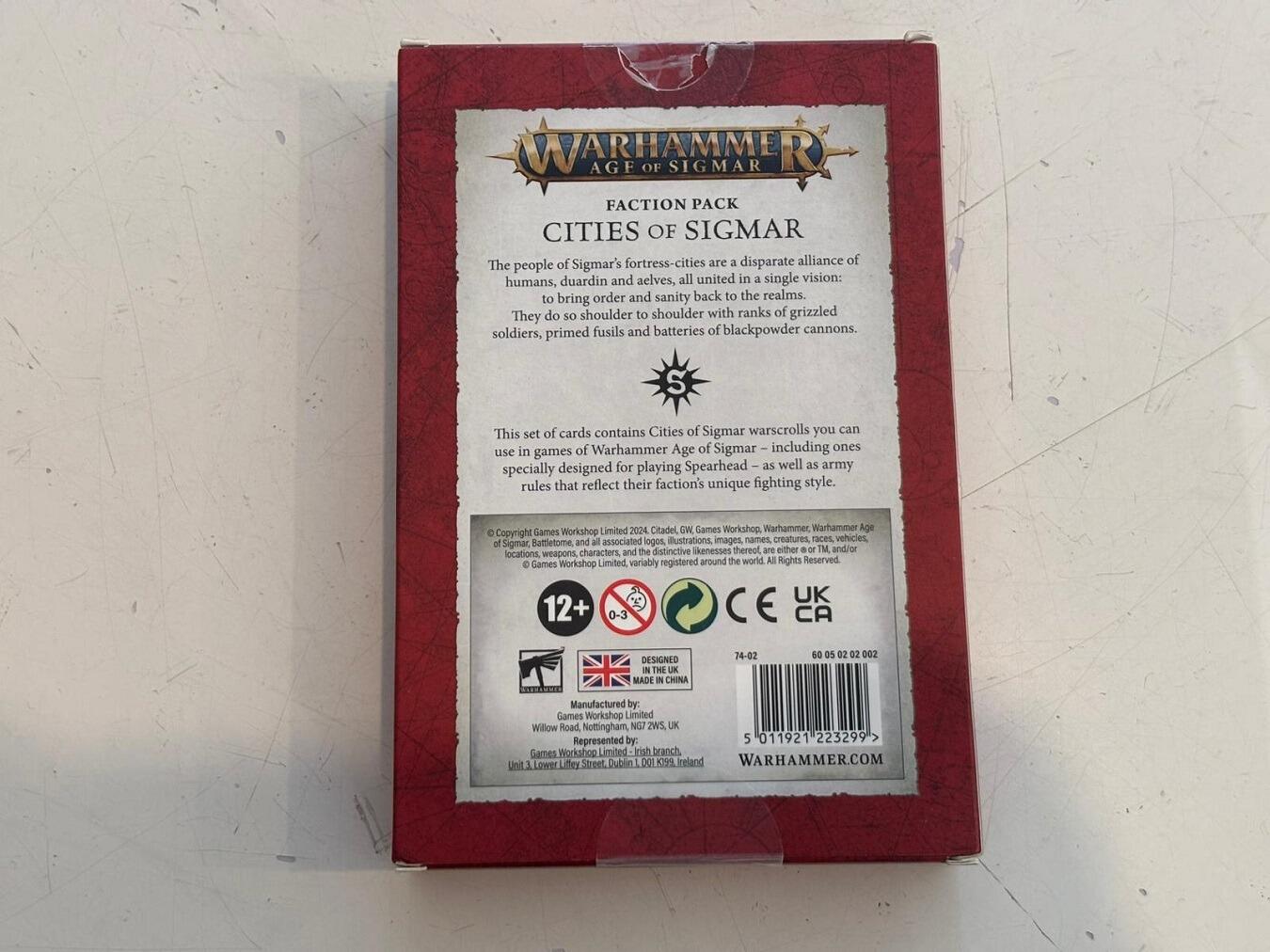 Used Warscroll Cards for Cities of Sigmar army