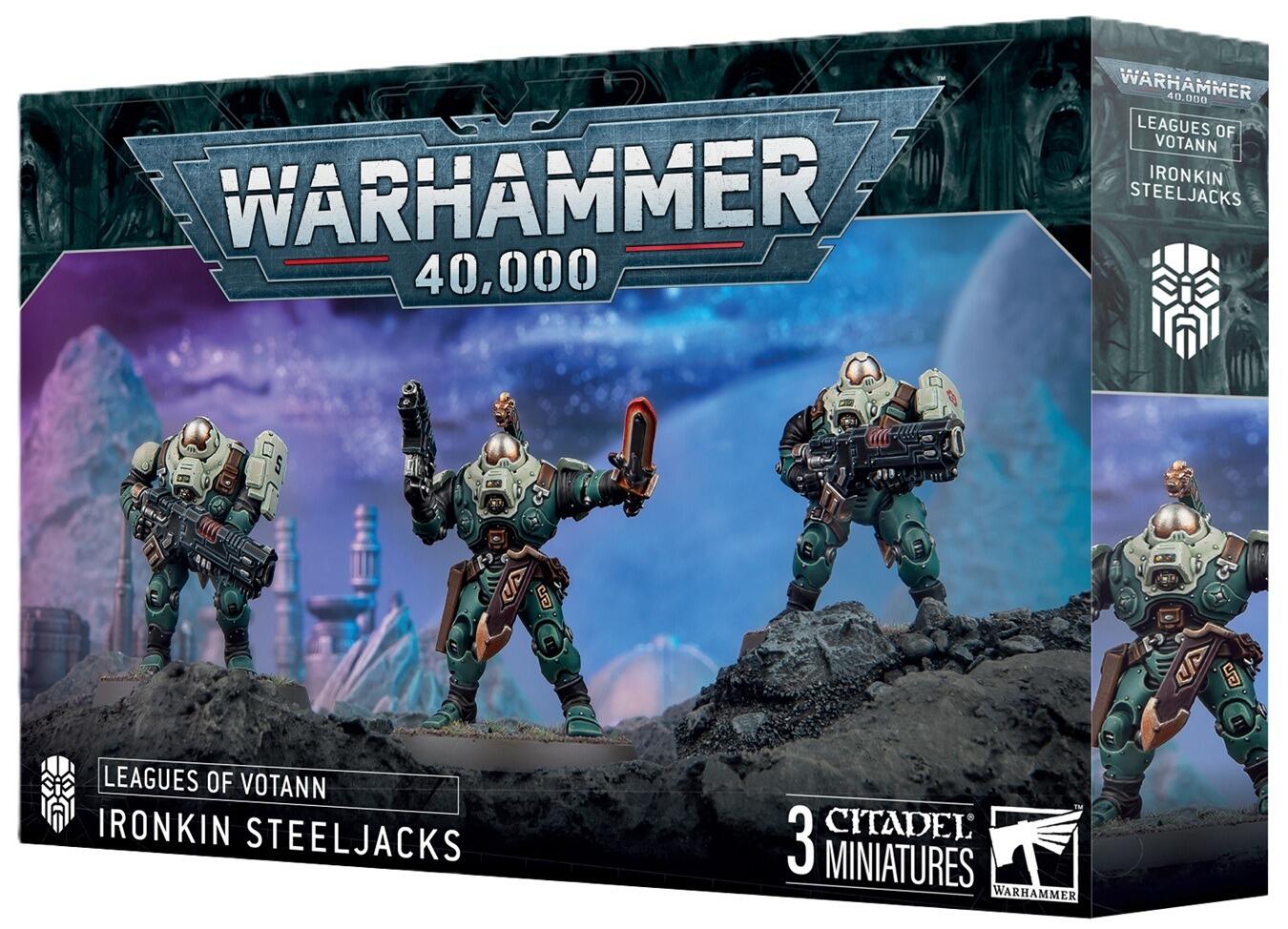Ironkin Steeljacks miniatures with heavy volkanite disintegrators – Votann