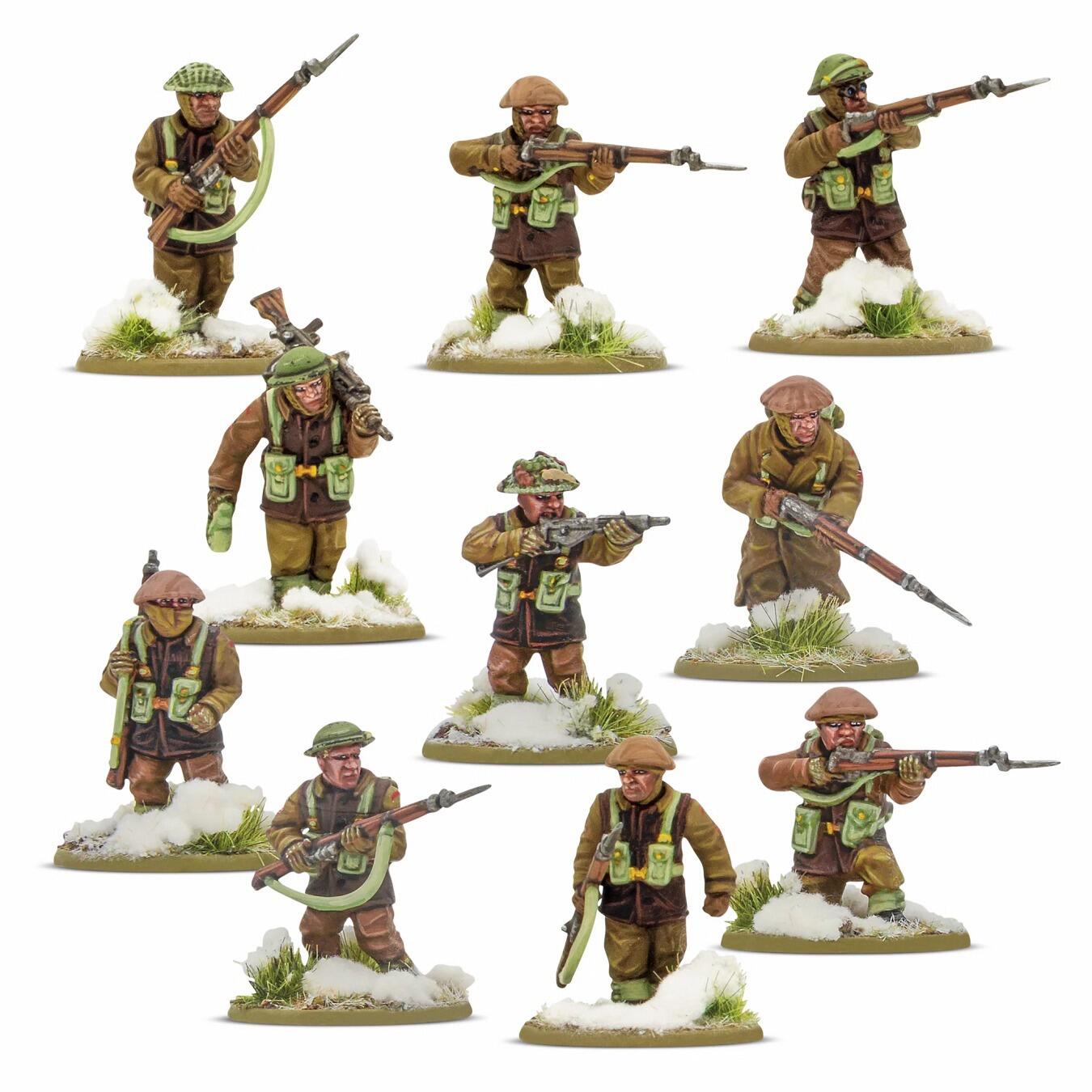 Winter British Canadian starter army unassembled models as shown