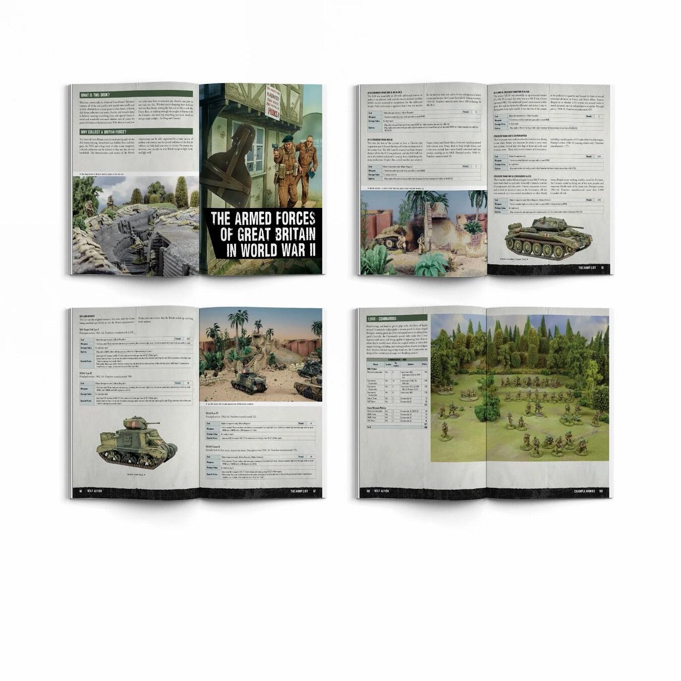 British Bolt Action rulebook plus Brunt special miniature – models as shown