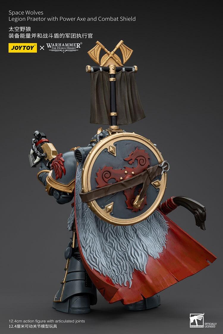 Space Wolves Praetor with accessories displayed
