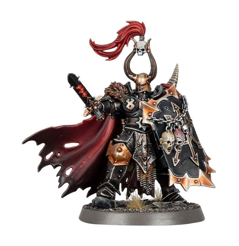Painted model with dark armour and trophies