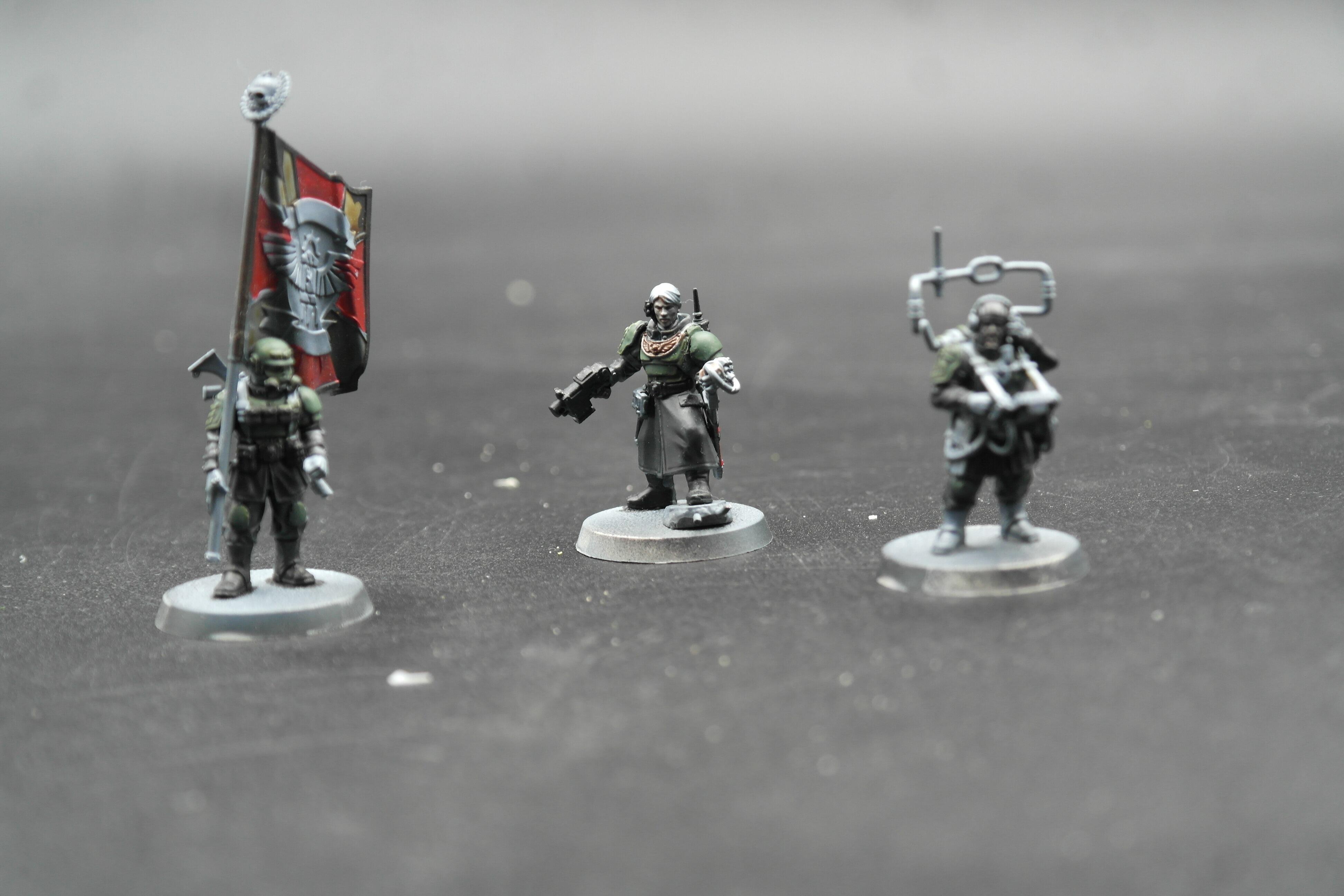 Pre-loved Cadian Command Squad Astra Militarum Warhammer 40k fully built front view