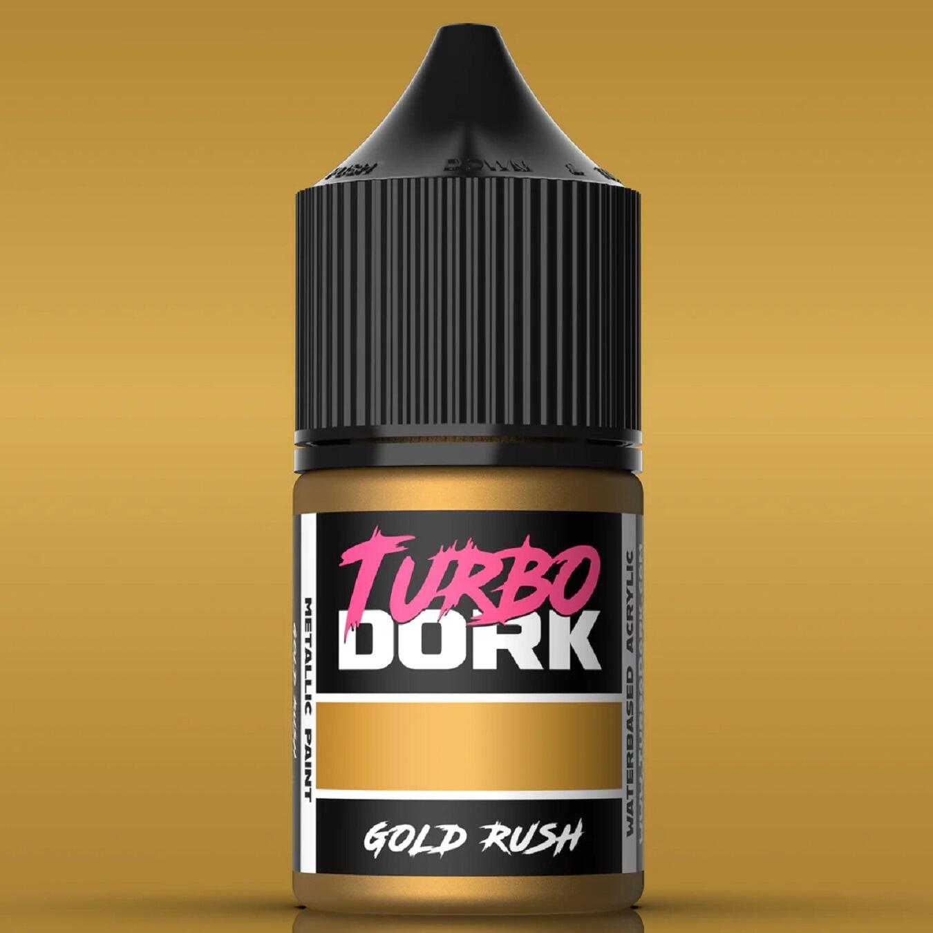 Turbo Dork Gold Rush Metallic paint bottle front view