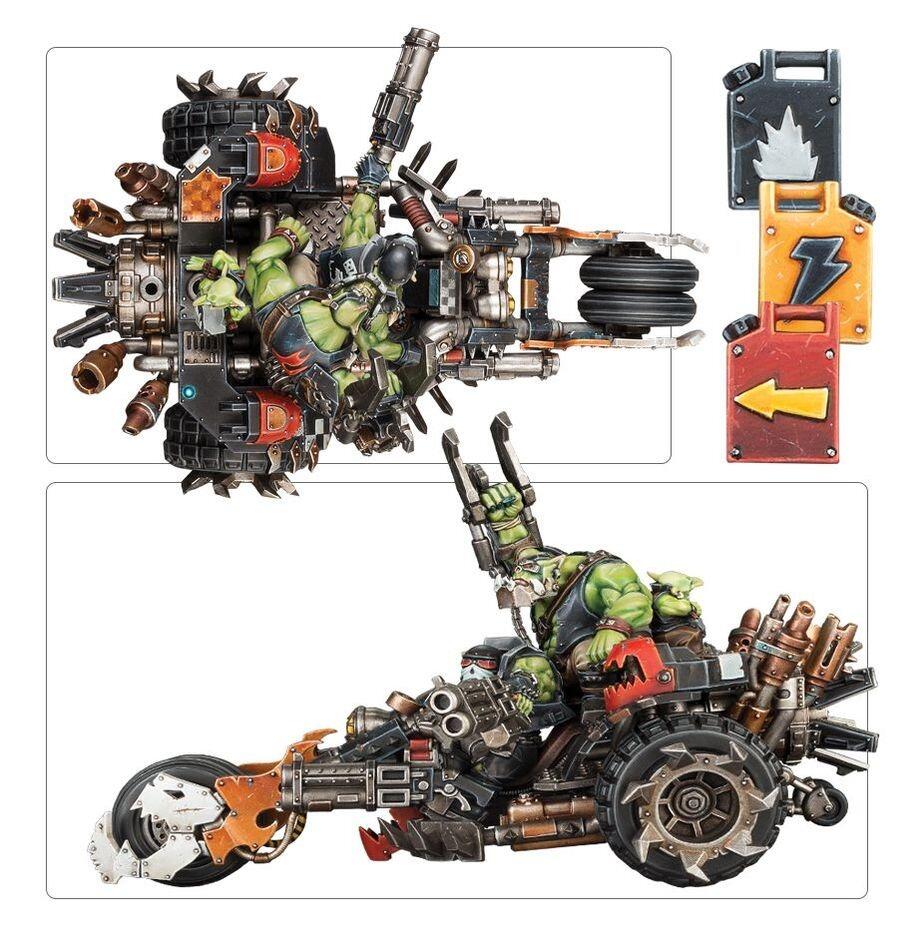 Ork Deffkilla Wartrike racing into battle – 40k