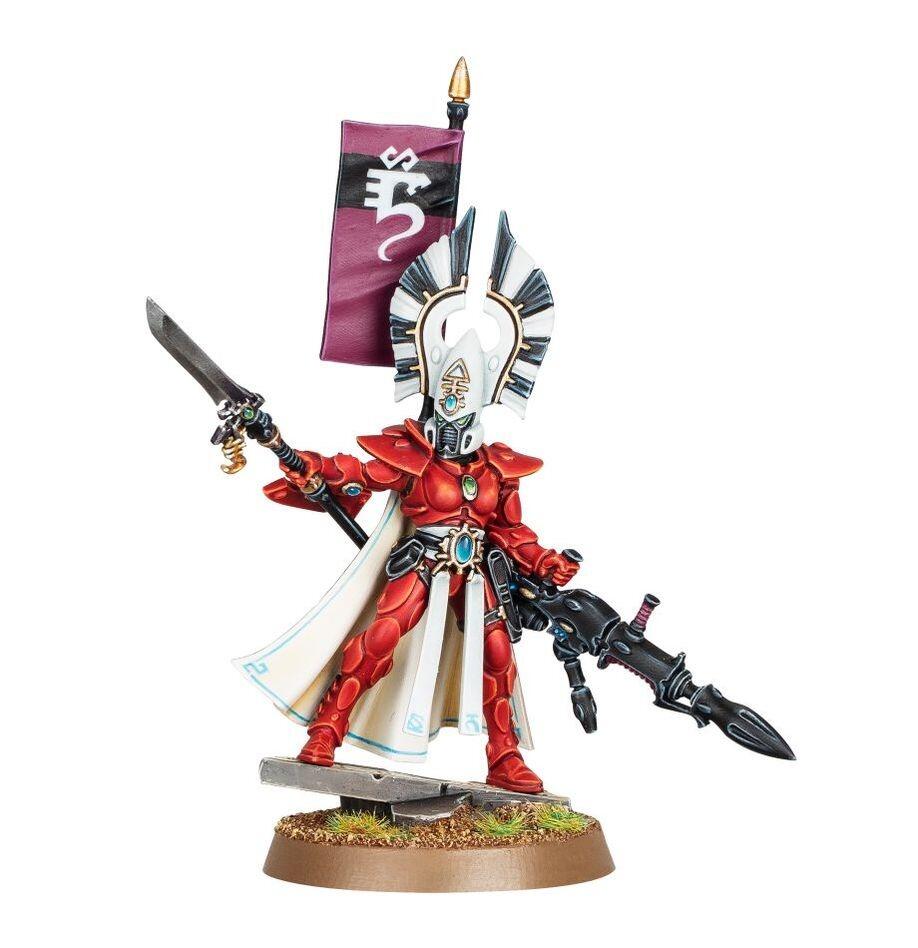 Craftworlds Autarch with power sword and banner