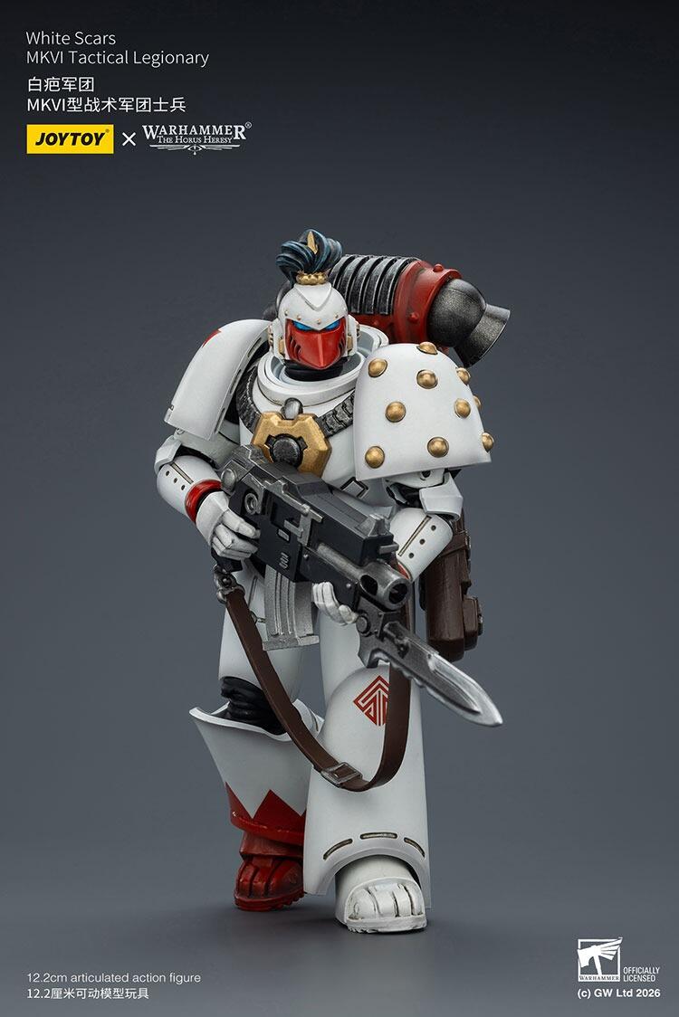 Side profile of White Scars tactical marine