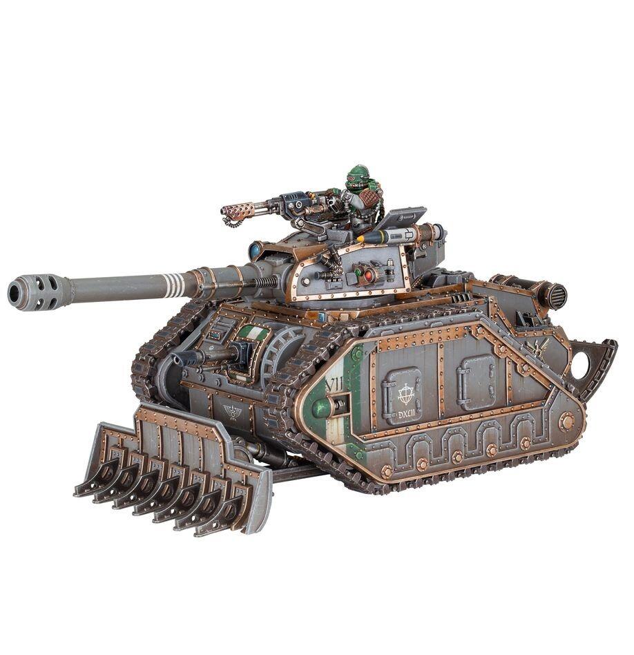 Solar Auxilia Command Tank in formation with infantry