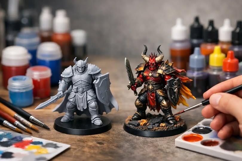 Acrylic vs Contrast Paints for Miniatures