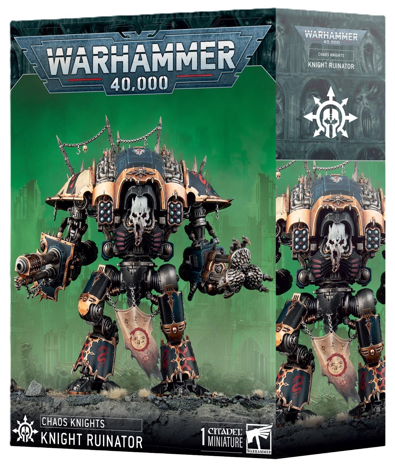 Knight Ruinator fully painted with fellbore and darkflame lance