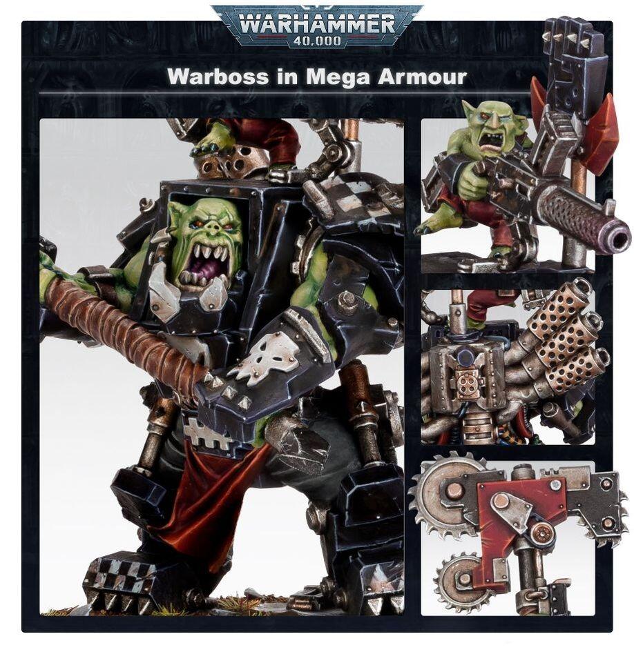 Warhammer 40k Ork Warboss in Mega Armour