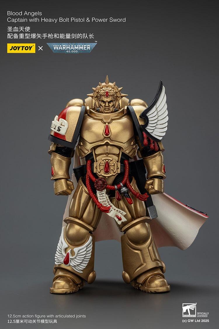 captain in red armour front view