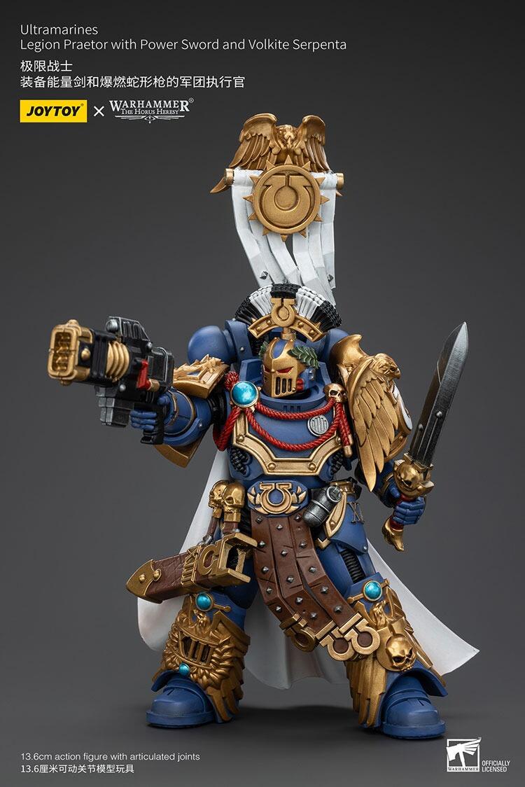Praetor with flowing cloak and dynamic pose
