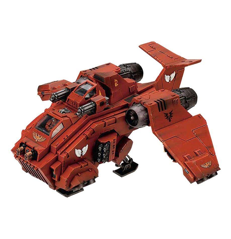 Side profile showing lascannon and missile pods
