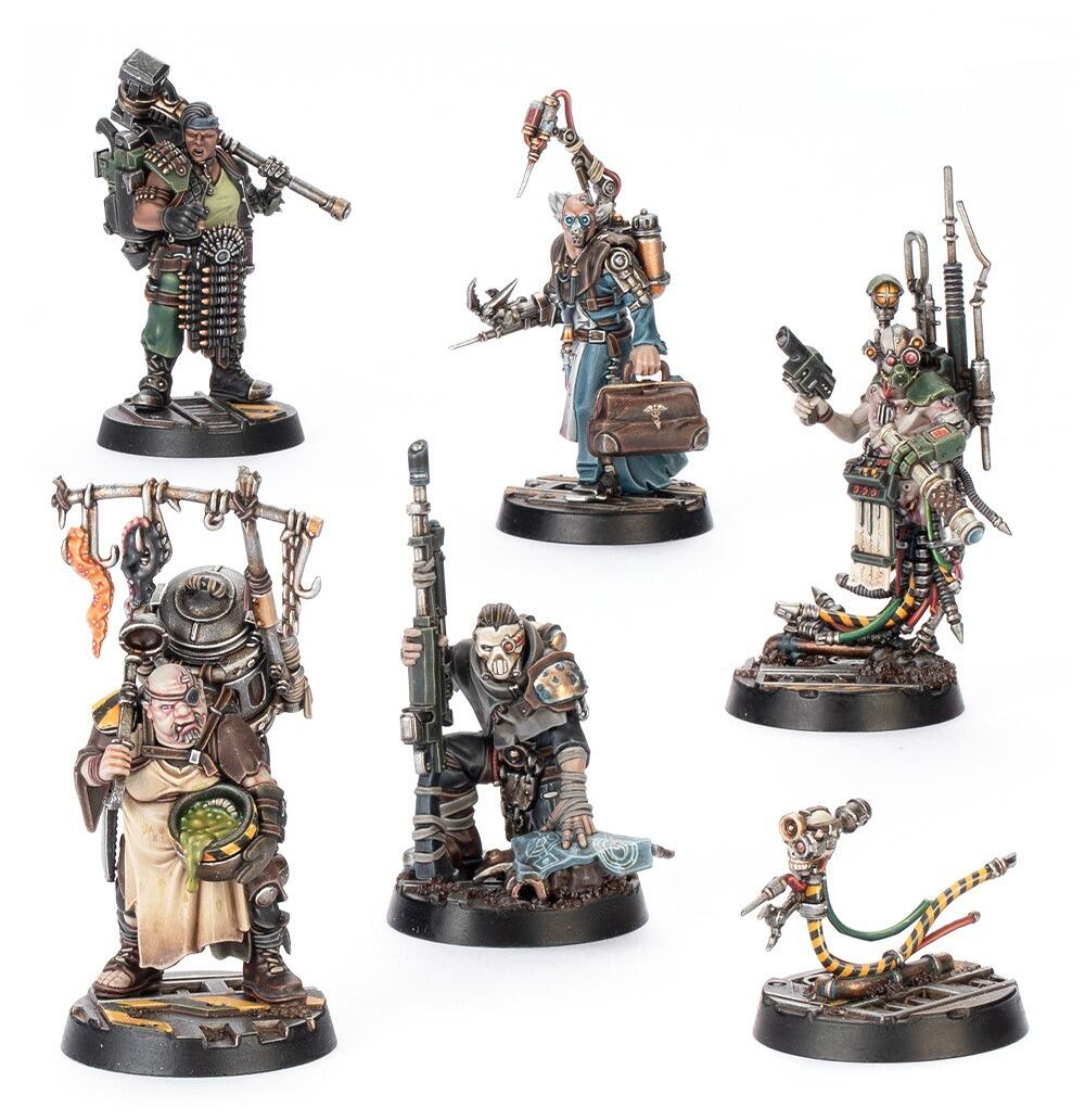Warhammer Necromunda : Figurine Ironhead Squat Charter Masters Drill Masters - Démontée Et Non Peinte