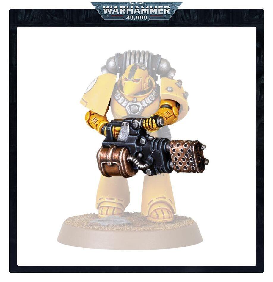 Plasma cannon mounted on MKVI Space Marine