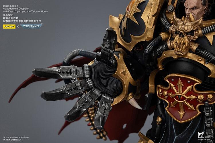 Side view showing Black Legion details and cape