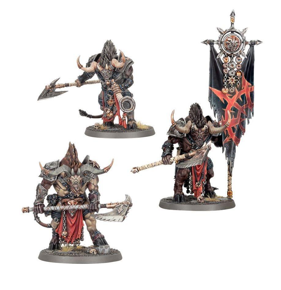 Painted Ogroids with brutal weapons and tribal markings