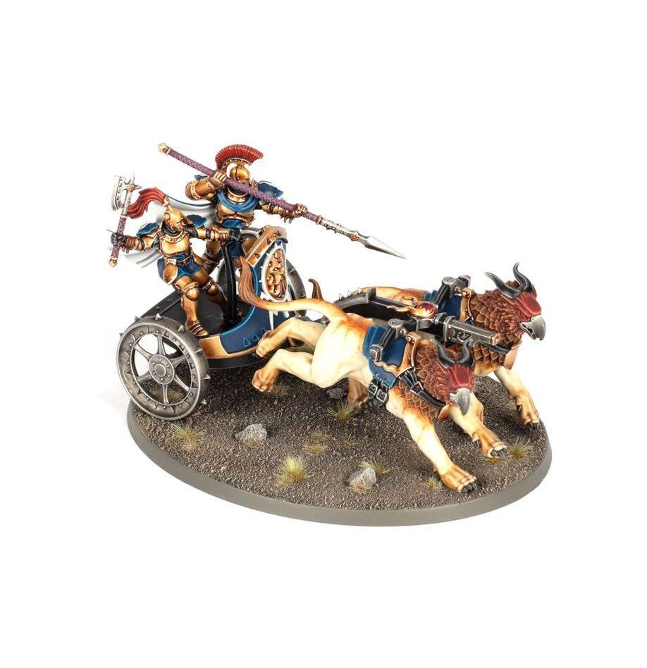 Side profile showing Gryph-charger and chariot details