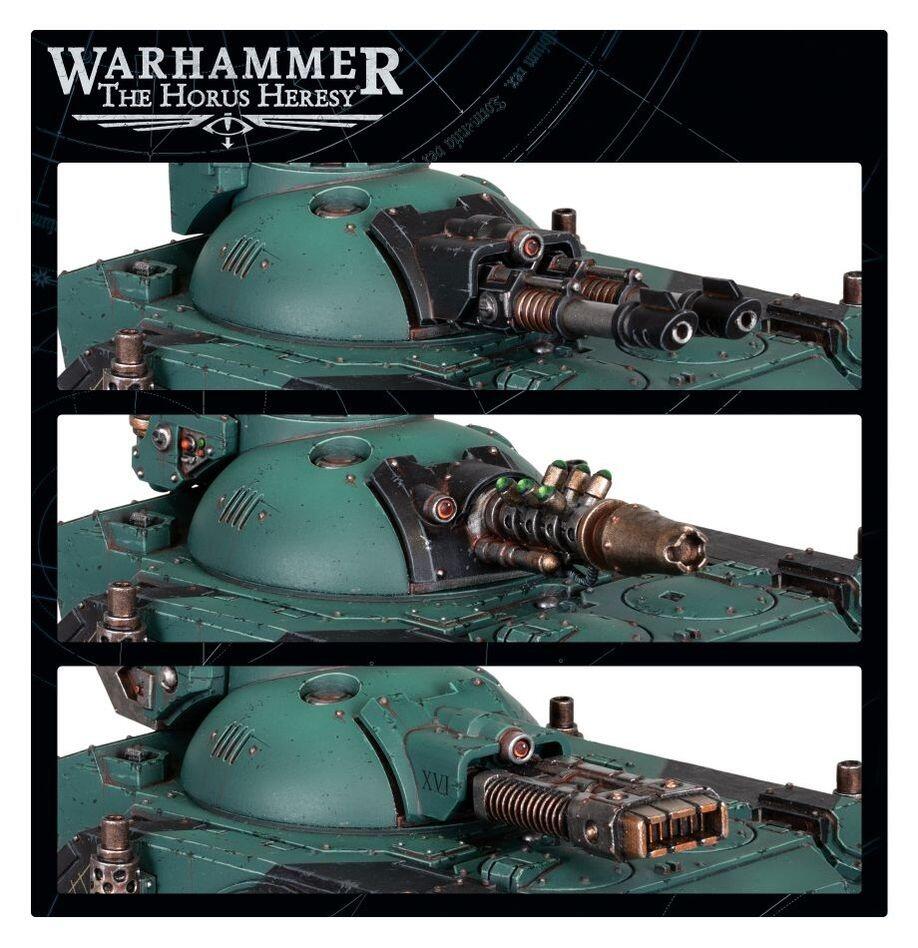 Kit sprue showing weapon options and hull parts