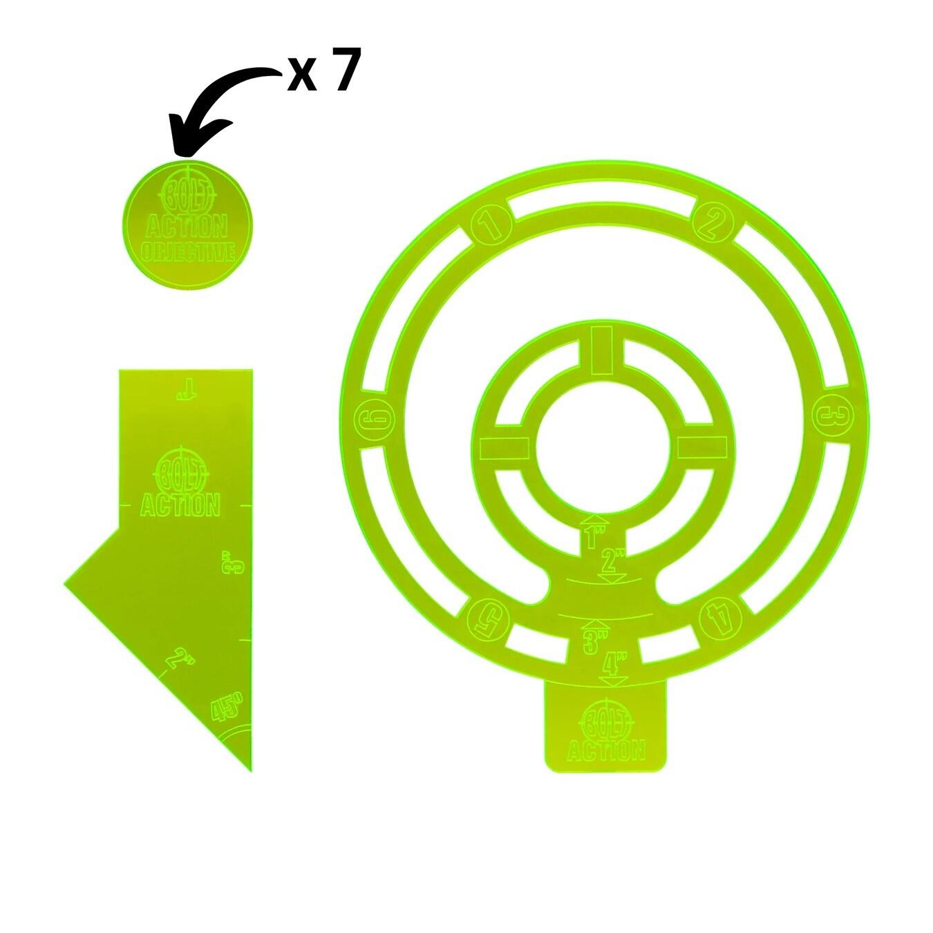 Acrylic Gaming Templates for Bolt Action – Durable Objective Markers for Tabletop Strategy Games