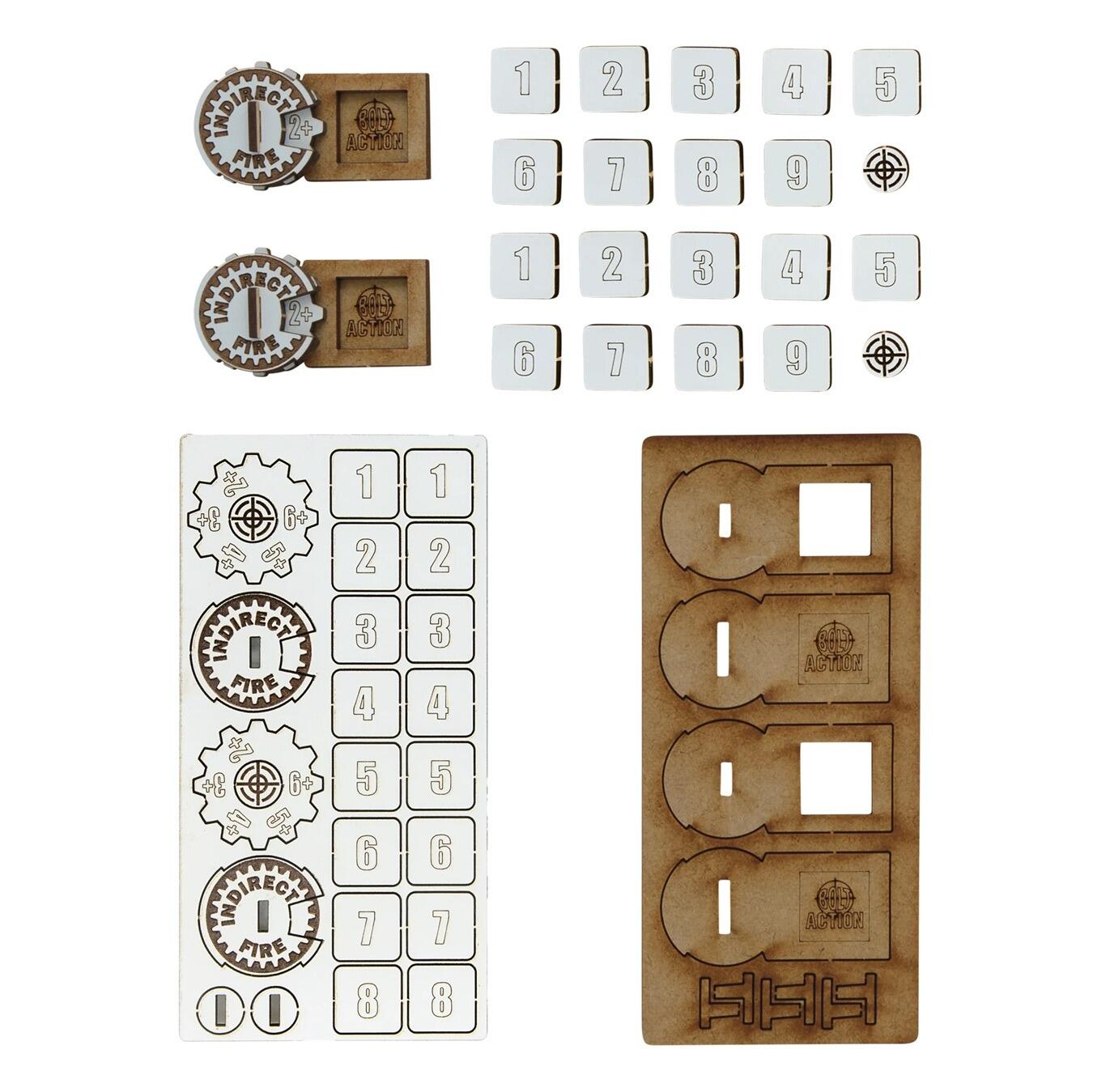 Bolt Action MDF Artillery Zeroing In Markers – High-Precision Wargaming Accessories | Warmodels.co.uk