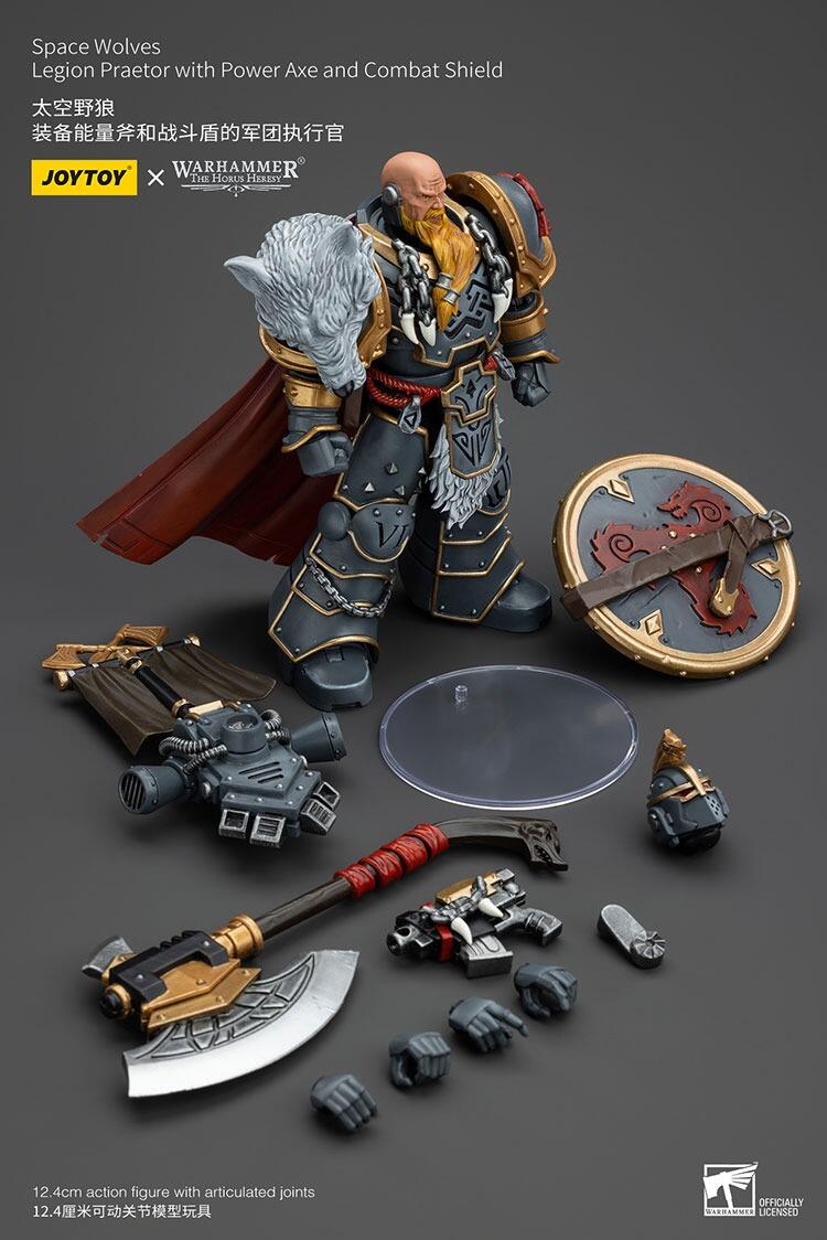 Space Wolves Praetor with power axe close-up