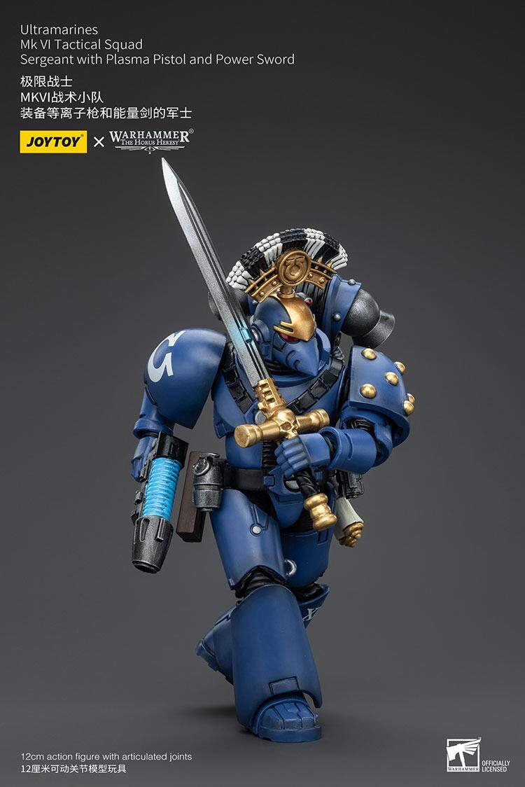 Close-up of MKVI power armour and Legion markings