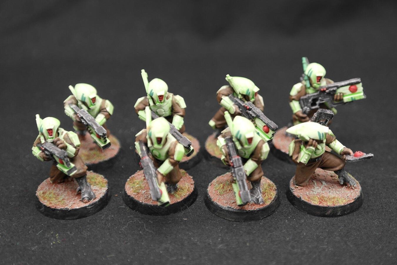 T’au Breacher Team with Grav-Inhibitor Drone – front line