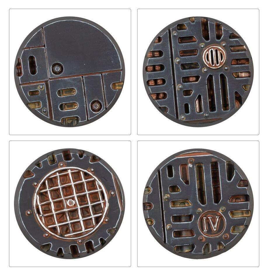Warhammer 40000 Void War Bases, 60 sculpted infantry bases in three different sizes, with loads of designs 4