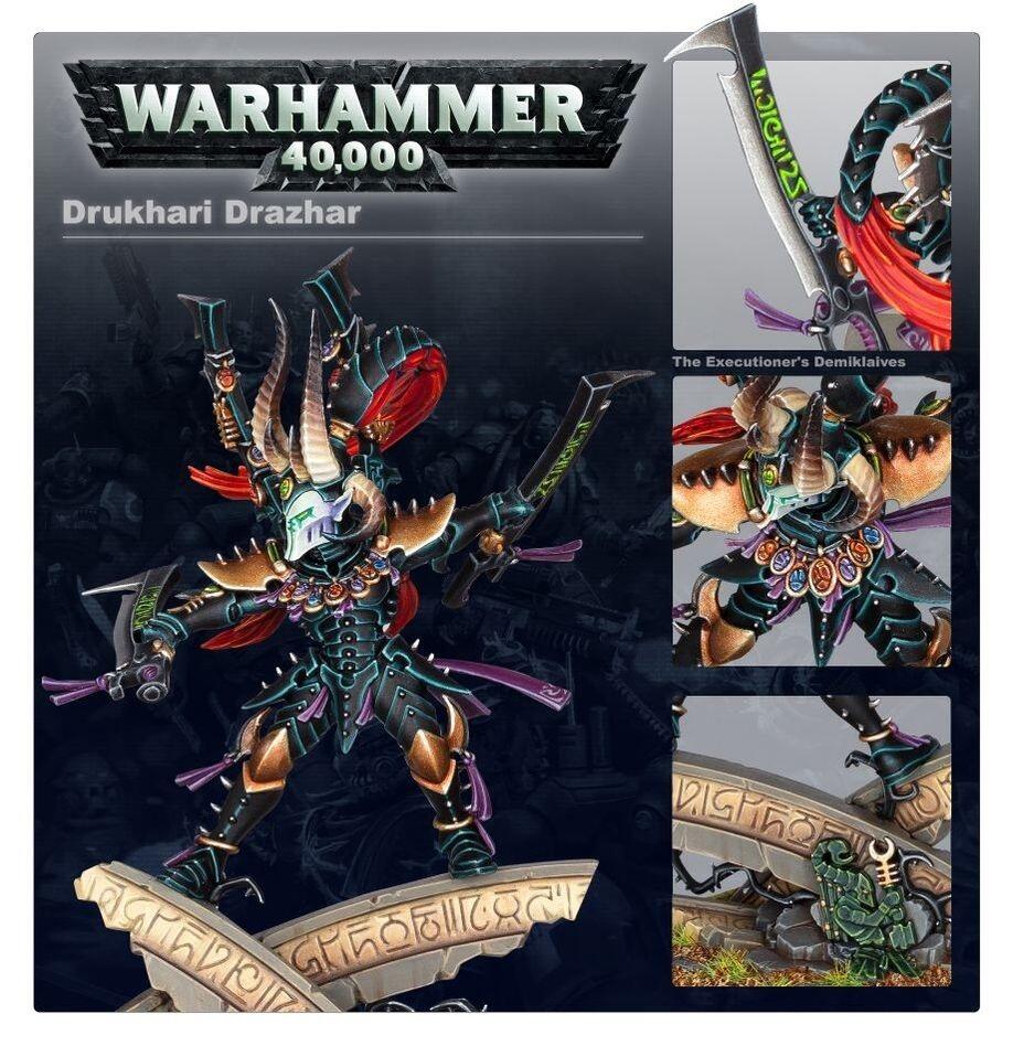 Drukhari HQ Drazhar on 40mm base
