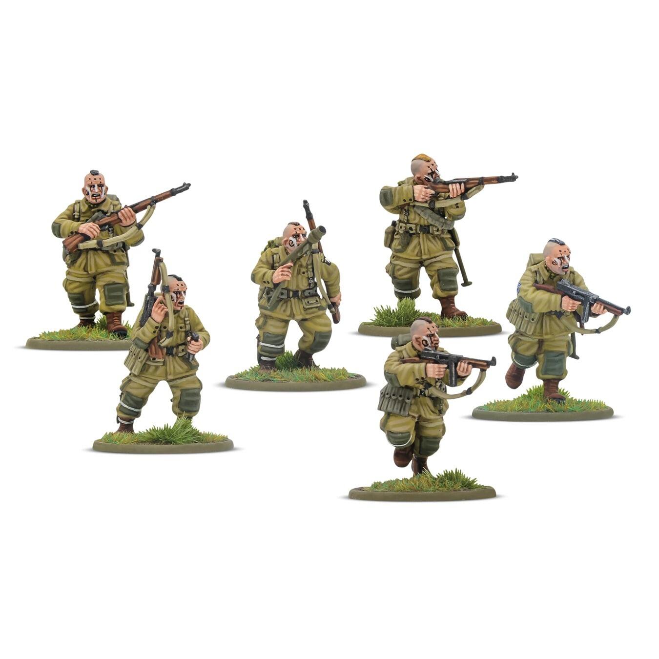 Unpainted Currahee miniatures on sprue