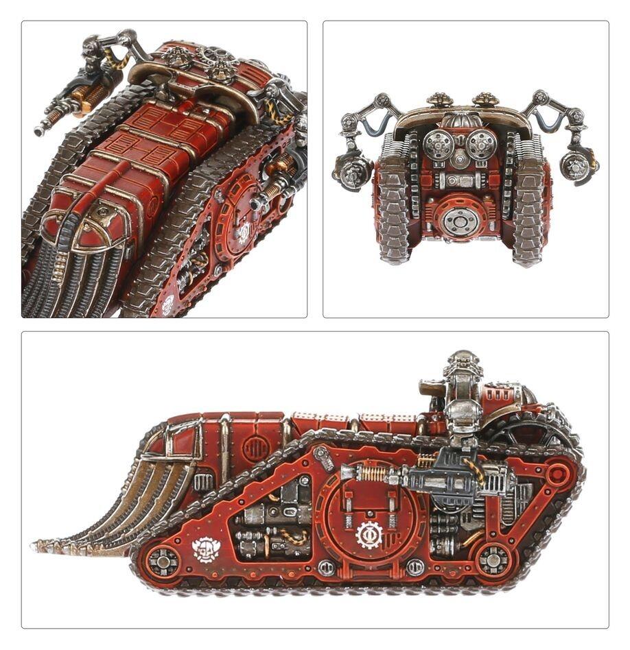 Plastic sprues for Mechanicum Karacnos tanks